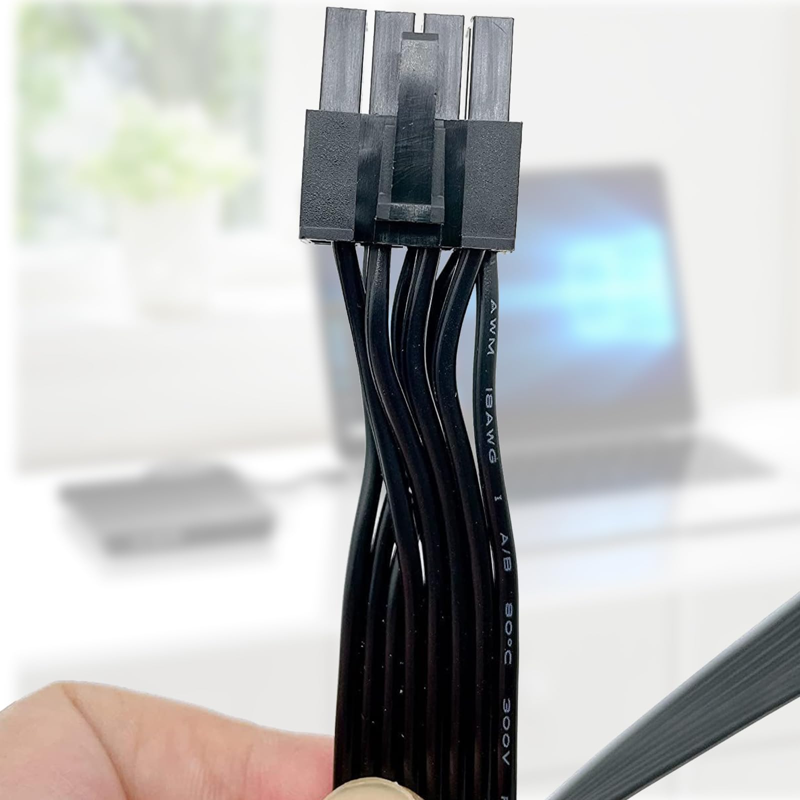 Premium 8 Pin to 6+2 Pin PCIE Power Cable - 65cm GPU Extension for Corsair & Thermaltake PSUs | Male to Male Modular Adapter for Gaming PCs, Workstations & Crypto Mining Rigs
