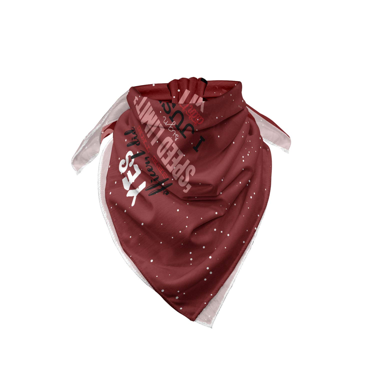 Ambesonne Funny Bandana - Hilarious Speed Limit Words Unisex Head & Neck Tie for Men & Women - Perfect for Parties, Concerts & Outdoor Activities