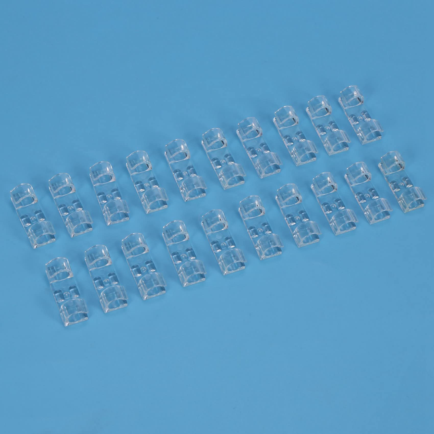 60Pcs Transparent Cable Clips - Wire Management Organizer for USB Cords, Chargers & Cables - Perfect for Desk, Office & Home Organization