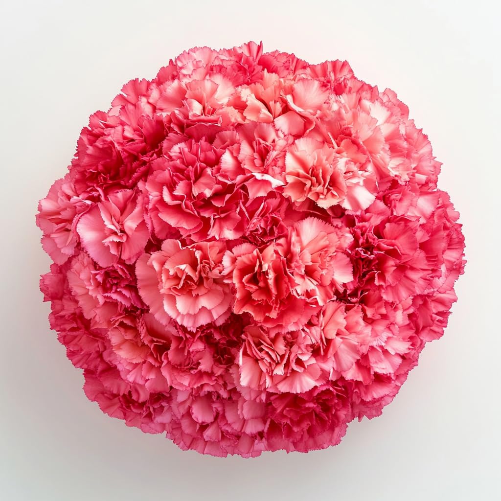 100 Fresh Hot Pink Carnation Flowers - Perfect for Anniversary, Birthday, Bridal Shower & Women's Day Gifts - Long-Lasting Cut Stems for Home Decor, Wedding Centerpieces & Romantic Surprises