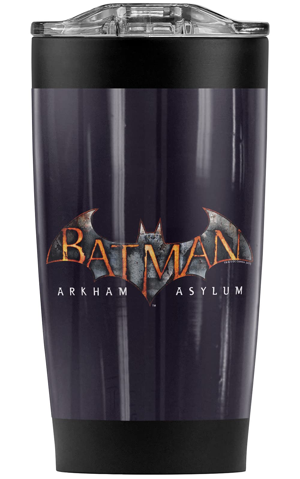 Batman Arkham Asylum Logo 20oz Stainless Steel Tumbler - Vacuum Insulated Travel Mug with Leakproof Lid for Coffee, Tea & Cold Drinks | Perfect for Office, Gym, Camping & Car Commute