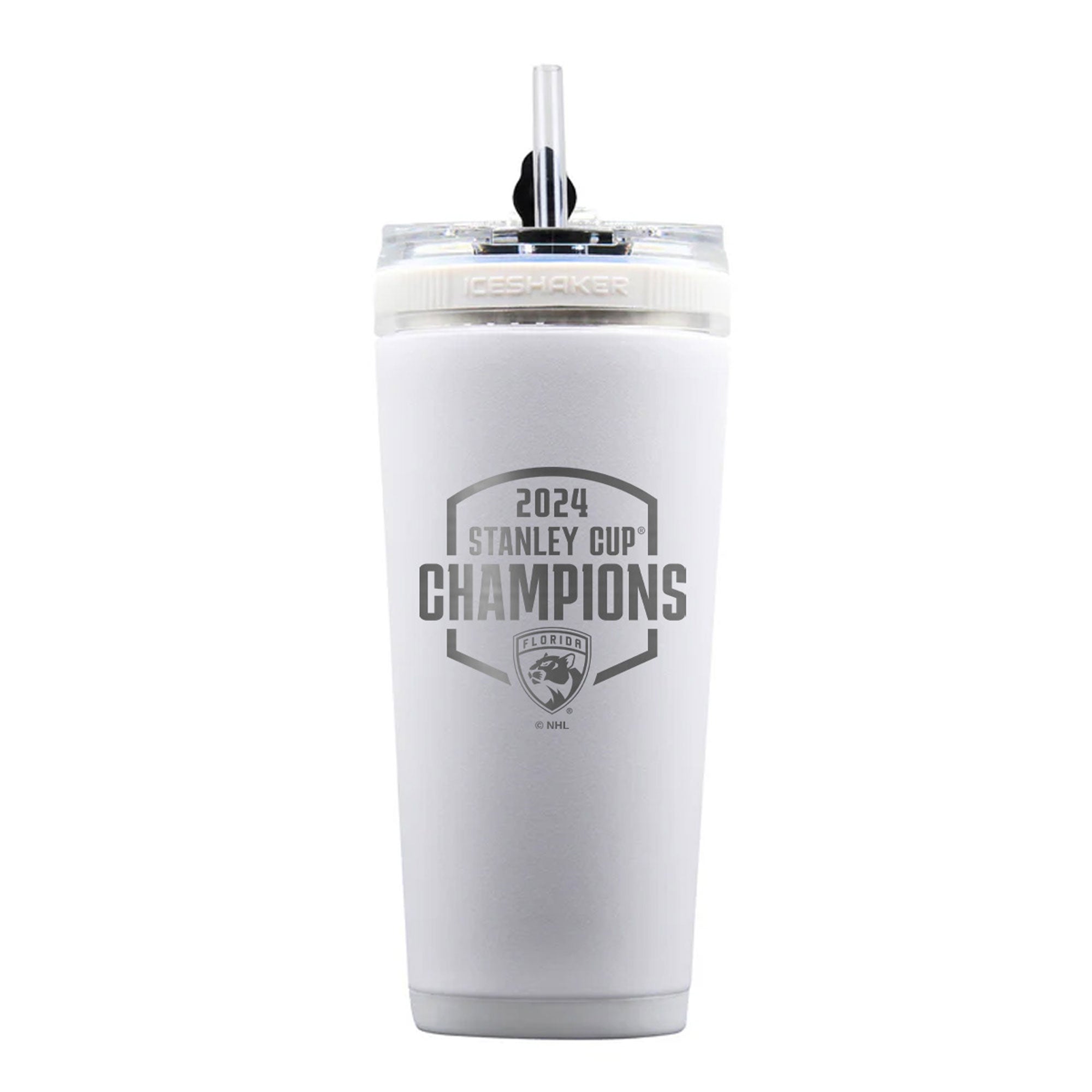 Official NHL Florida Panthers 2024 Stanley Cup Champions Insulated Water Bottle - 20oz Stainless Steel Flex Bottle with Straw Lid, Leakproof & Sweatproof - Perfect for Gym, Workouts, Hockey Games & Outdoor Activities