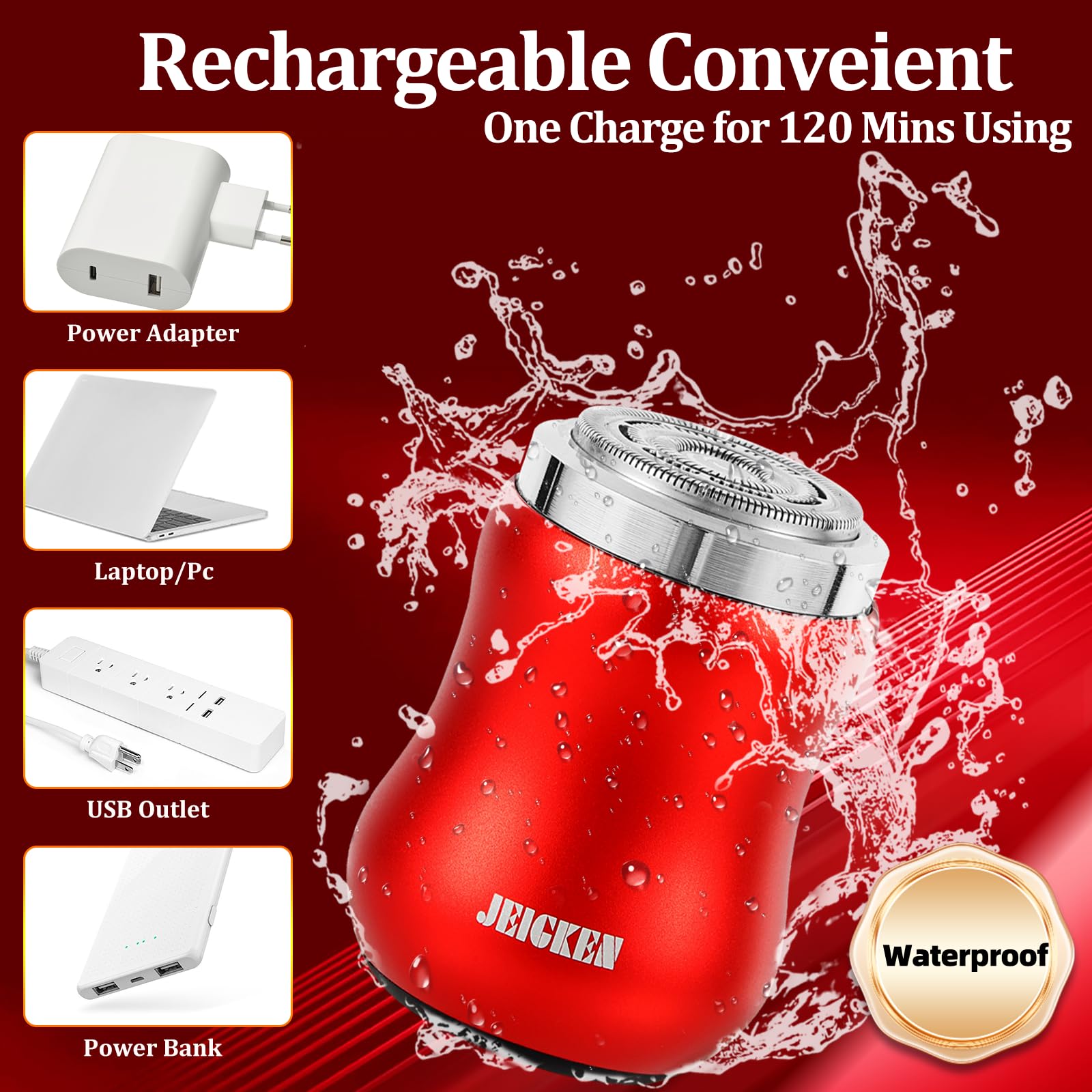 Mini Electric Shaver for Women - Cordless Facial Hair Remover & Eyebrow Trimmer, Portable Rechargeable Lady Shaver for Smooth Skin | Perfect for Travel, Daily Grooming & Valentine's Day Gifts (Red)