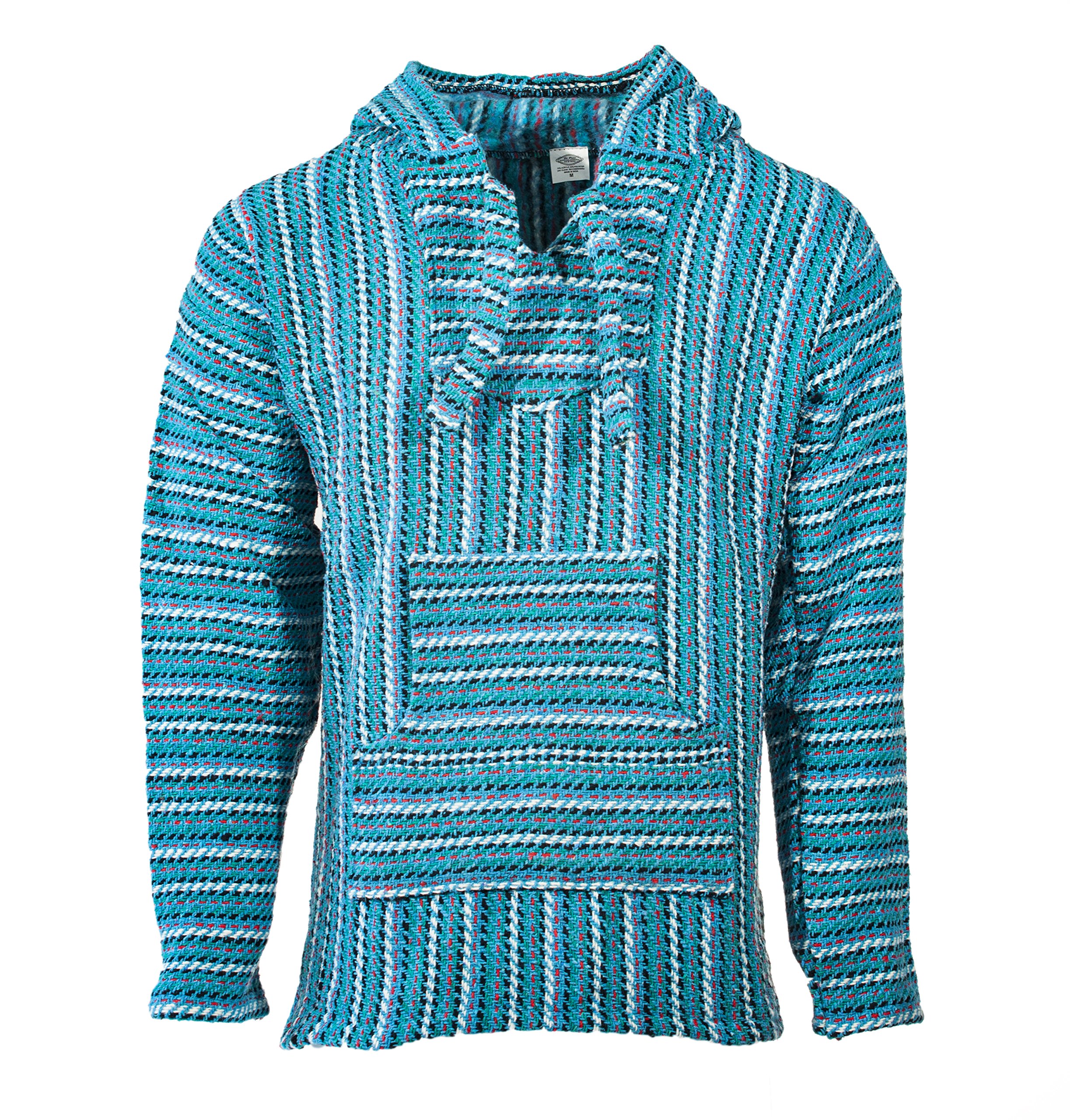Premium Baja Hoodie Sweatshirt Pullover - Soft Mexican Jerga Poncho for Men & Women - Perfect for Beach, Festival, and Casual Wear