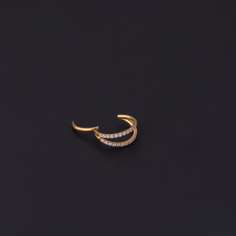 16G CZ Eternity Nose Ring Hoop - Seamless Clicker Nose Stud for Women | Hypoallergenic Surgical Steel Nose Jewelry | Perfect for Everyday Wear, Parties & Special Occasions