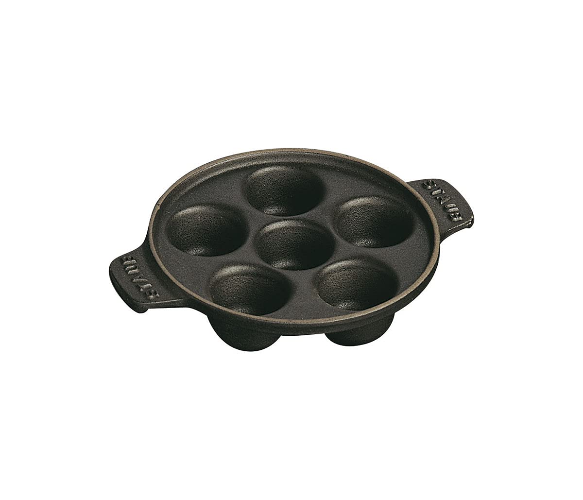 Staub 5.75-inch Cast Iron Escargot Dish with 6 Holes - Premium Matte Black French Cookware for Baking, Serving Snails, Appetizers & Small Bites