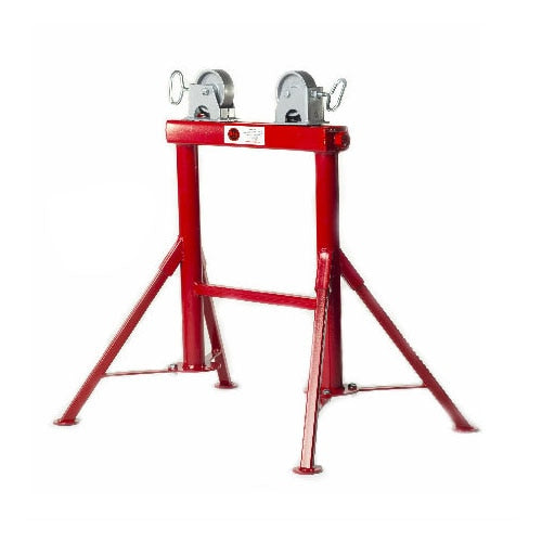 B&B Pipe Tools 4300 Adjustable Four Leg Pipe Roller with Steel Wheels - Heavy Duty Pipe Support for Welding, Construction & Plumbing Projects