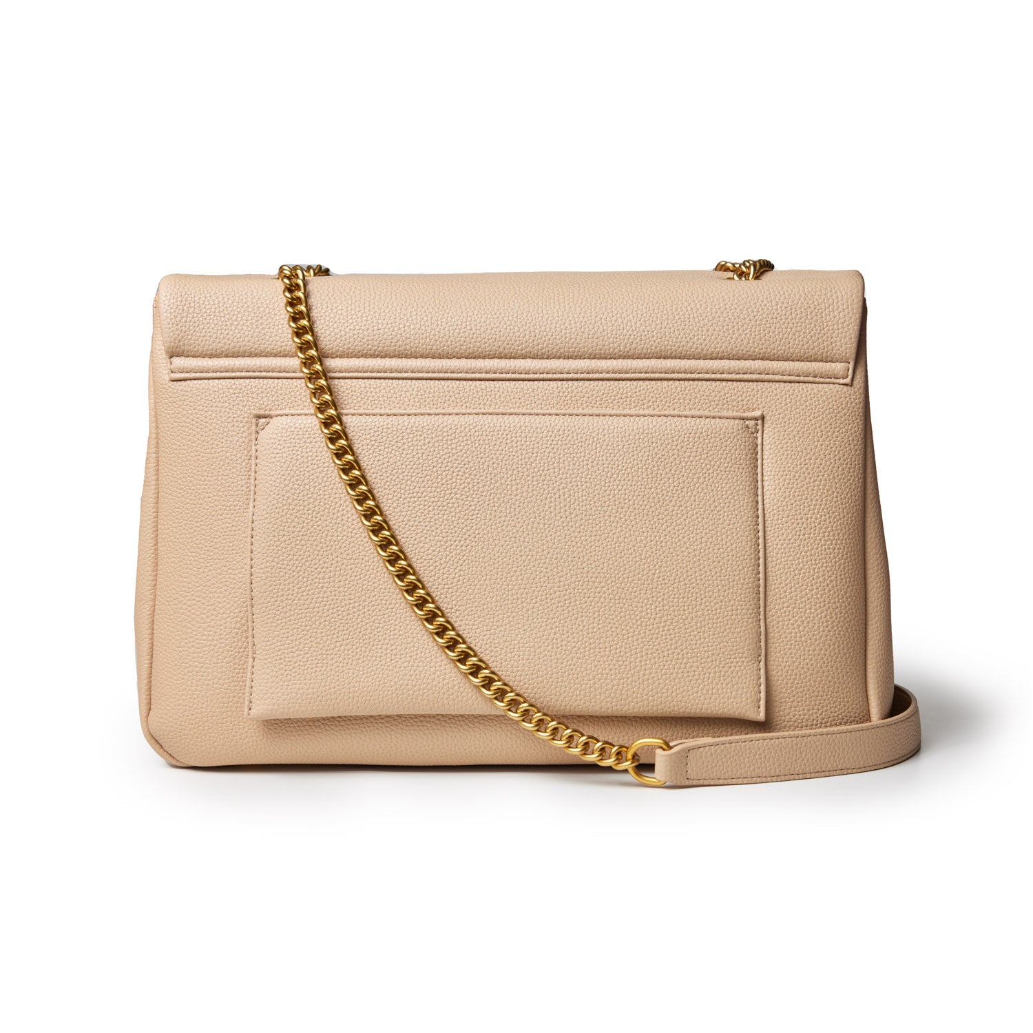 Large Pebble Flap Bag in Nude - Stylish Crossbody Purse for Women, Perfect for Work, Travel & Everyday Use