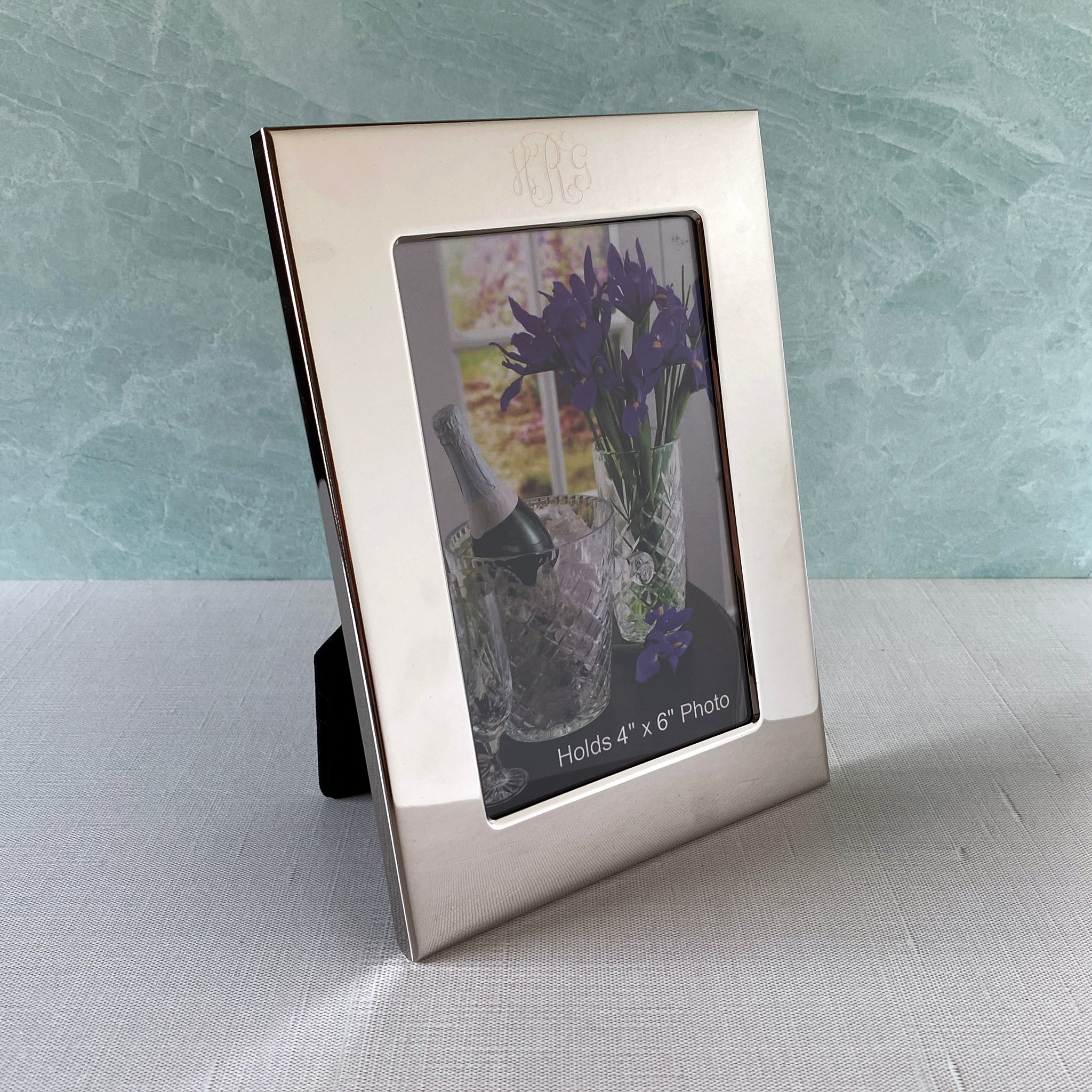 4x6 Silver Plated Picture Frame - Elegant Home & Office Decor for Photos, Artwork, and Memories