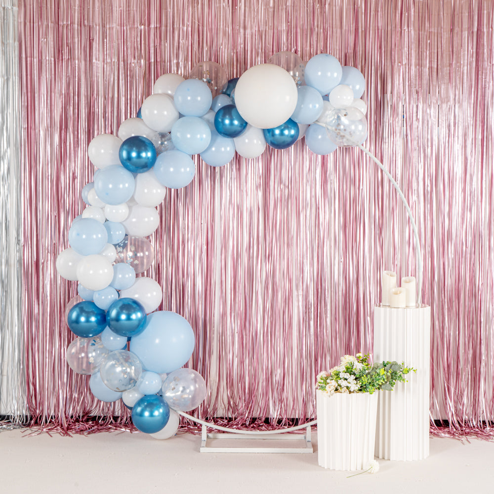 Balloonify Metallic Blue, White & Silver Balloon Arch Garland Kit - 104 Pieces Party Decorations for Weddings, Birthdays & Baby Showers