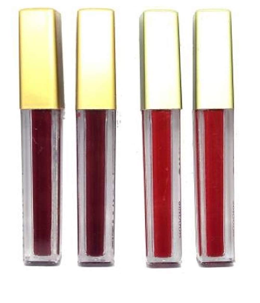 Red Liquid Sindoor for Bridal Makeup - 2 Red & 2 Maroon Bindi Dots - Perfect for Indian Weddings, Festivals & Traditional Ceremonies
