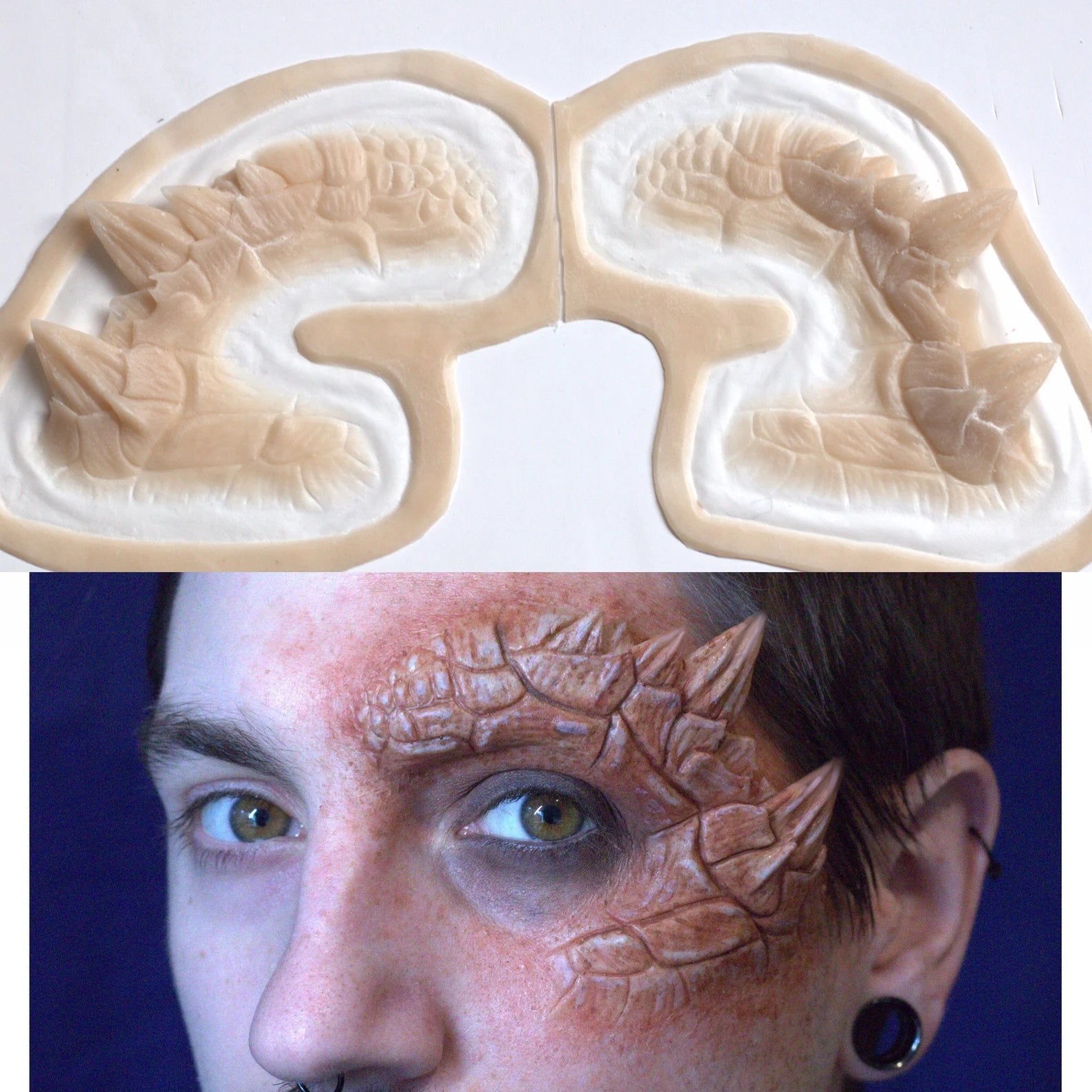 Obsidian FX Full Dragon Set Silicone Prosthetic - Realistic Fantasy Costume Makeup for Cosplay, Halloween, and LARPing