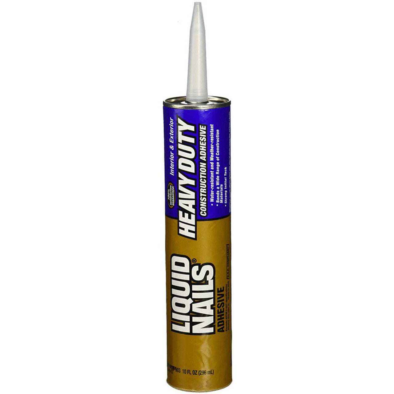10 Oz. Heavy Duty Liquid Nails LN903 Construction Adhesive Tube - Strong Bonding for Wood, Metal, Concrete & DIY Projects