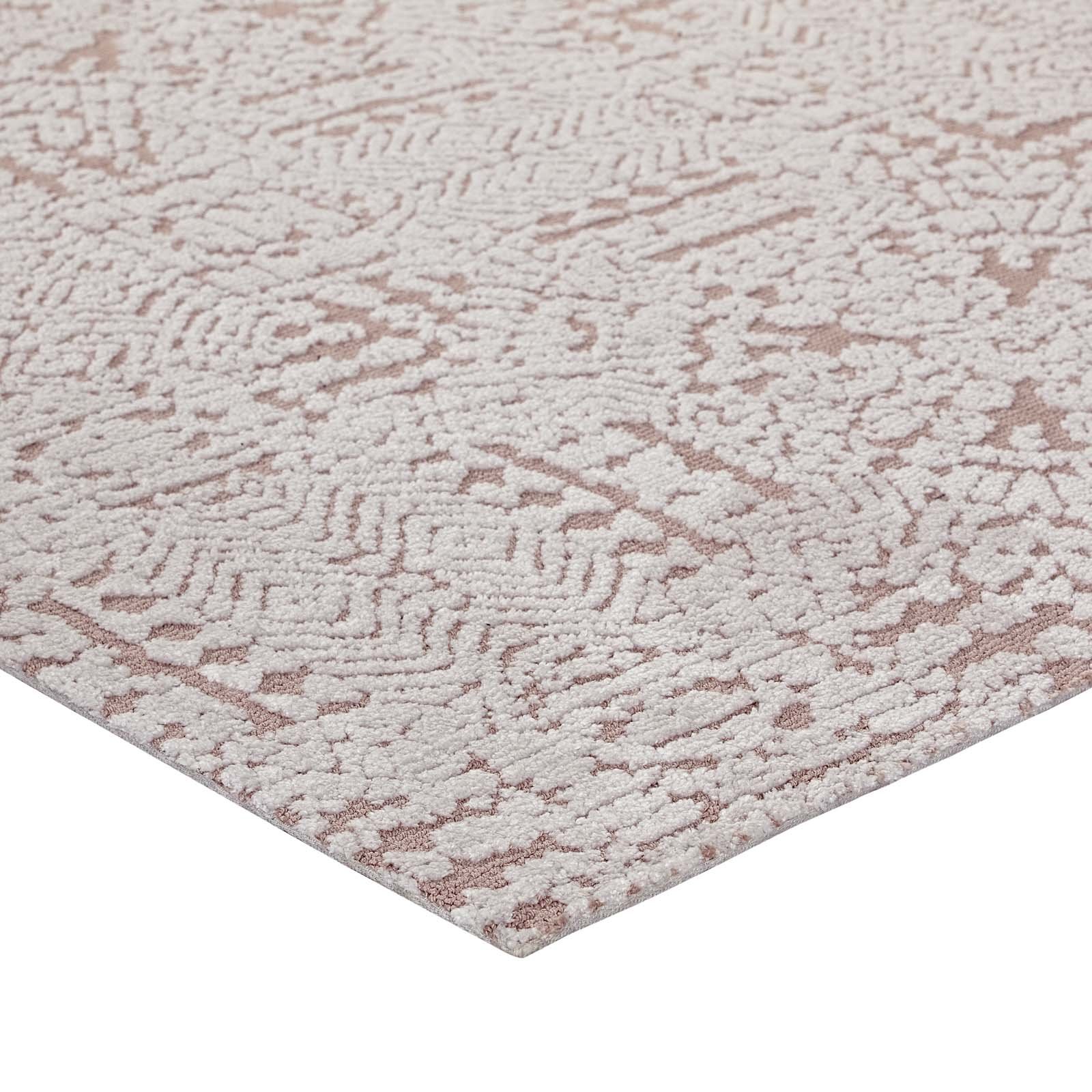 Modern Contemporary Living Room Area Rug - Soft Fabric Floor Carpet with Multi Red Design - Perfect for Lounge, Bedroom, and Home Decor