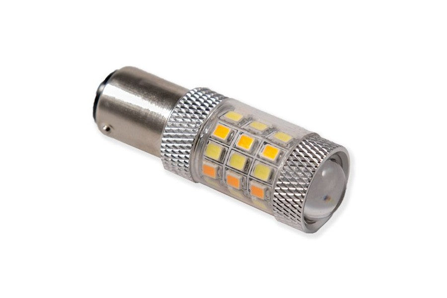 Diode Dynamics 1157 HP24 Switchback Dual Color LED Bulb - Cool White/Amber (Single Pack) - Perfect for Car Turn Signals, Brake Lights & Tail Lights