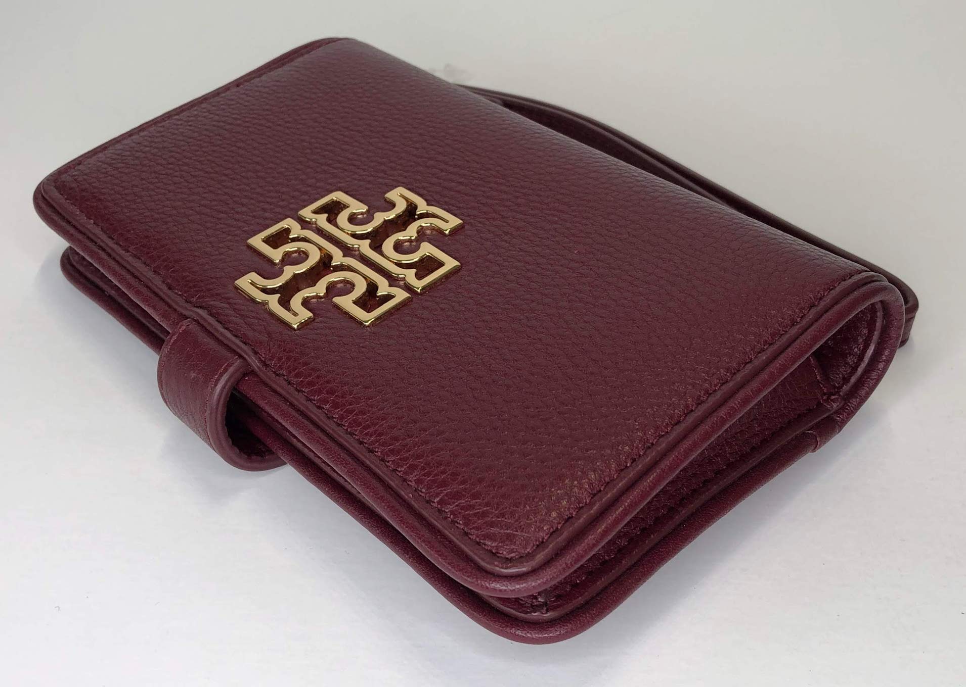 Tory Burch Britten Smartphone Wallet Wristlet Crossbody Bag - Imperial Garnet | RFID Blocking | Perfect for Everyday Use, Travel & Shopping