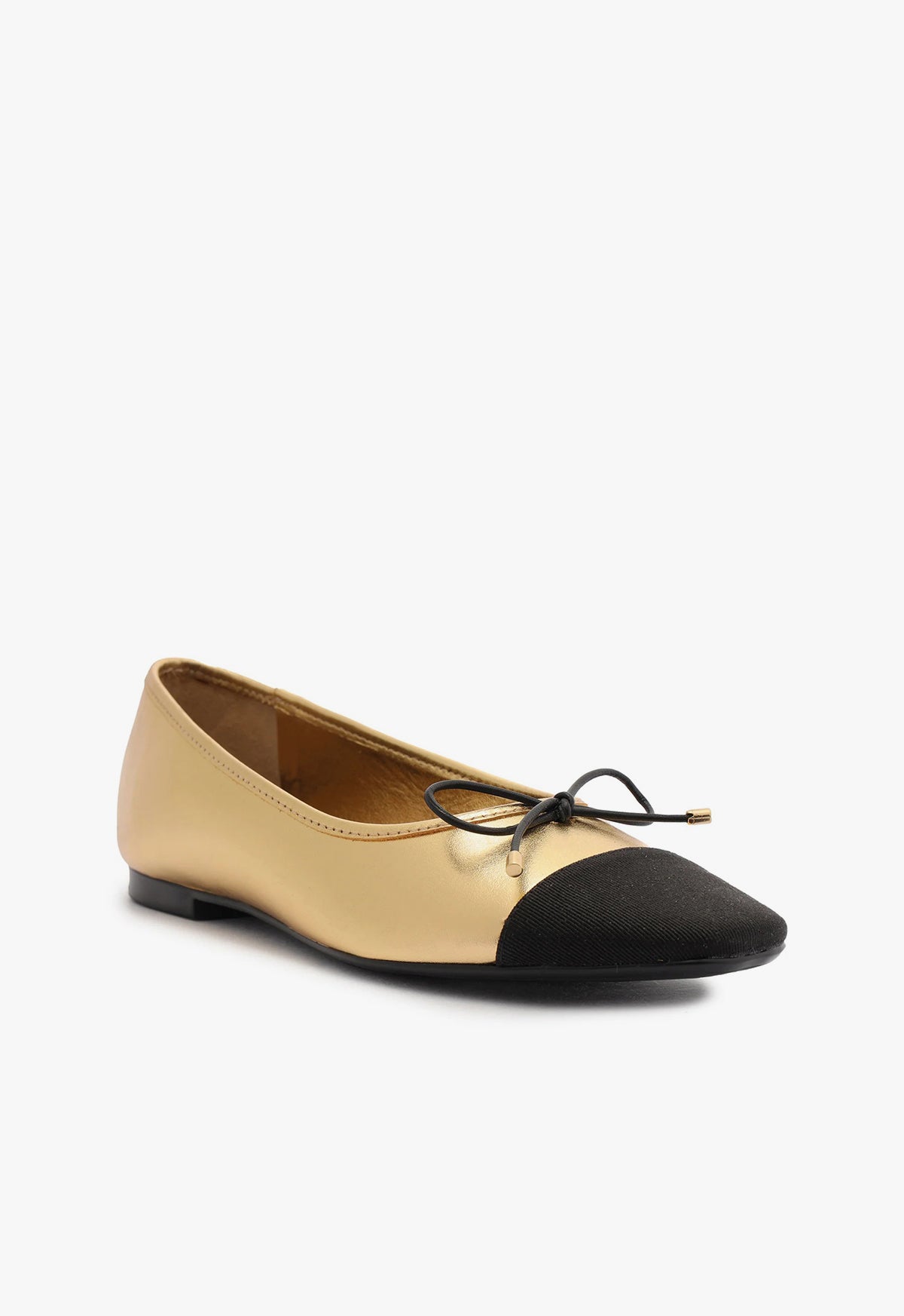 Arissa Women's Metallic Leather Ballet Flats - Comfortable & Stylish Shoes for Work, Casual Wear & Everyday Outfits