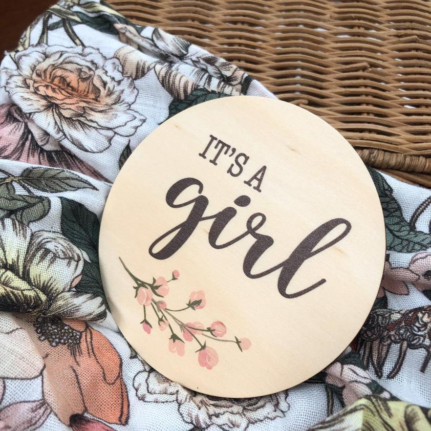 Personalized Baby Girl Milestone Wood Plaques - Custom Name & Date - Nursery Decor, Christening Gift, First Birthday Keepsake - Perfect for Baby Showers, Newborn Photos & Memory Books