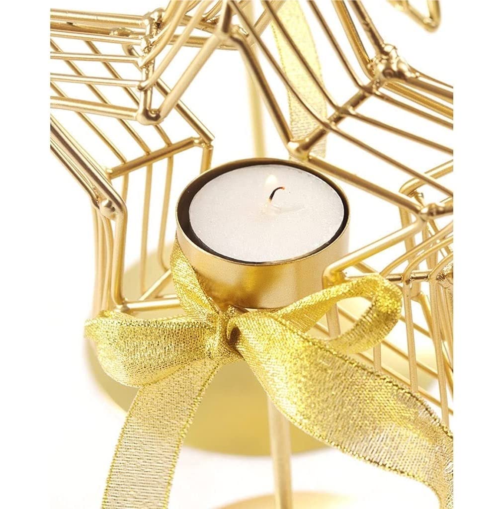 Elegant Wrought Iron Candle Holders - Modern Candlestick Set for Christmas Decor, Home & Restaurant Table Centerpiece - Perfect for Romantic Candlelight Dinners, Holiday Parties & Cozy Home Decor