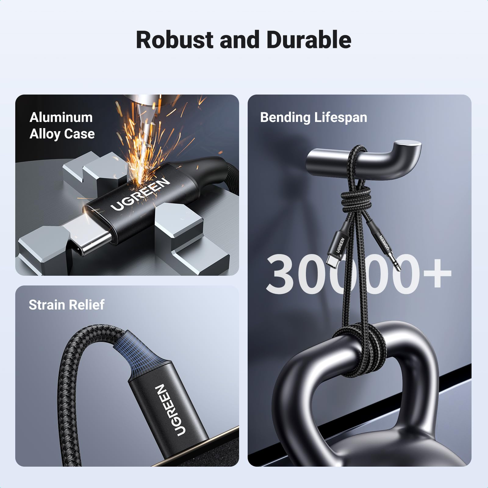 UGREEN USB C to 3.5mm Aux Audio Cable - HiFi Stereo Type C to Headphone Jack Adapter for iPhone 15 Pro Max/Plus, iPad Pro/Air, Galaxy S24 Ultra, Pixel 9, Laptops - 3FT Black Car Audio & Home Theater Connection Cable