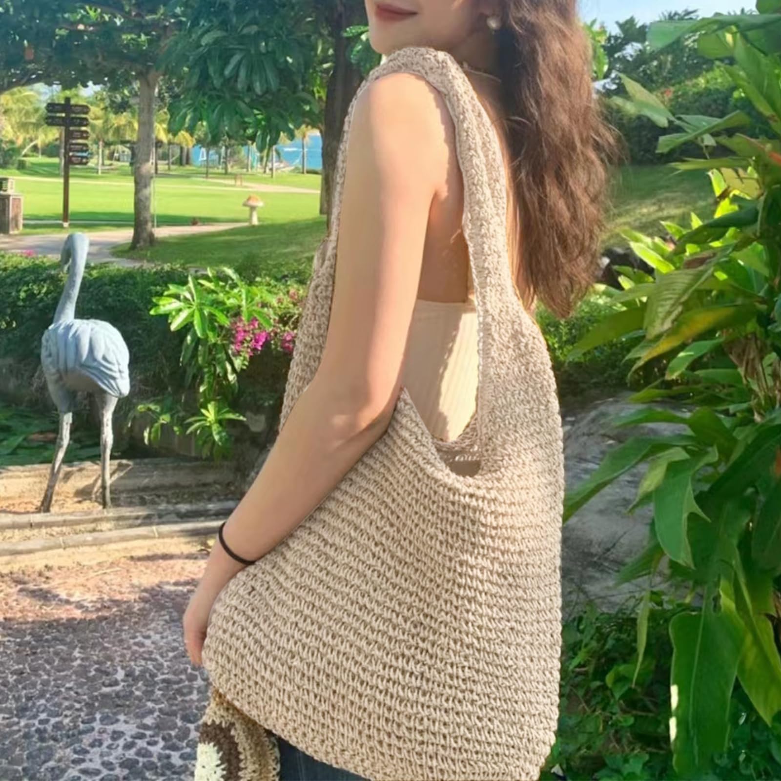 Stylish Straw Beach Tote Bag for Women - Summer Rattan Woven Weekender Bag for Vacation, Travel & Poolside Lounging