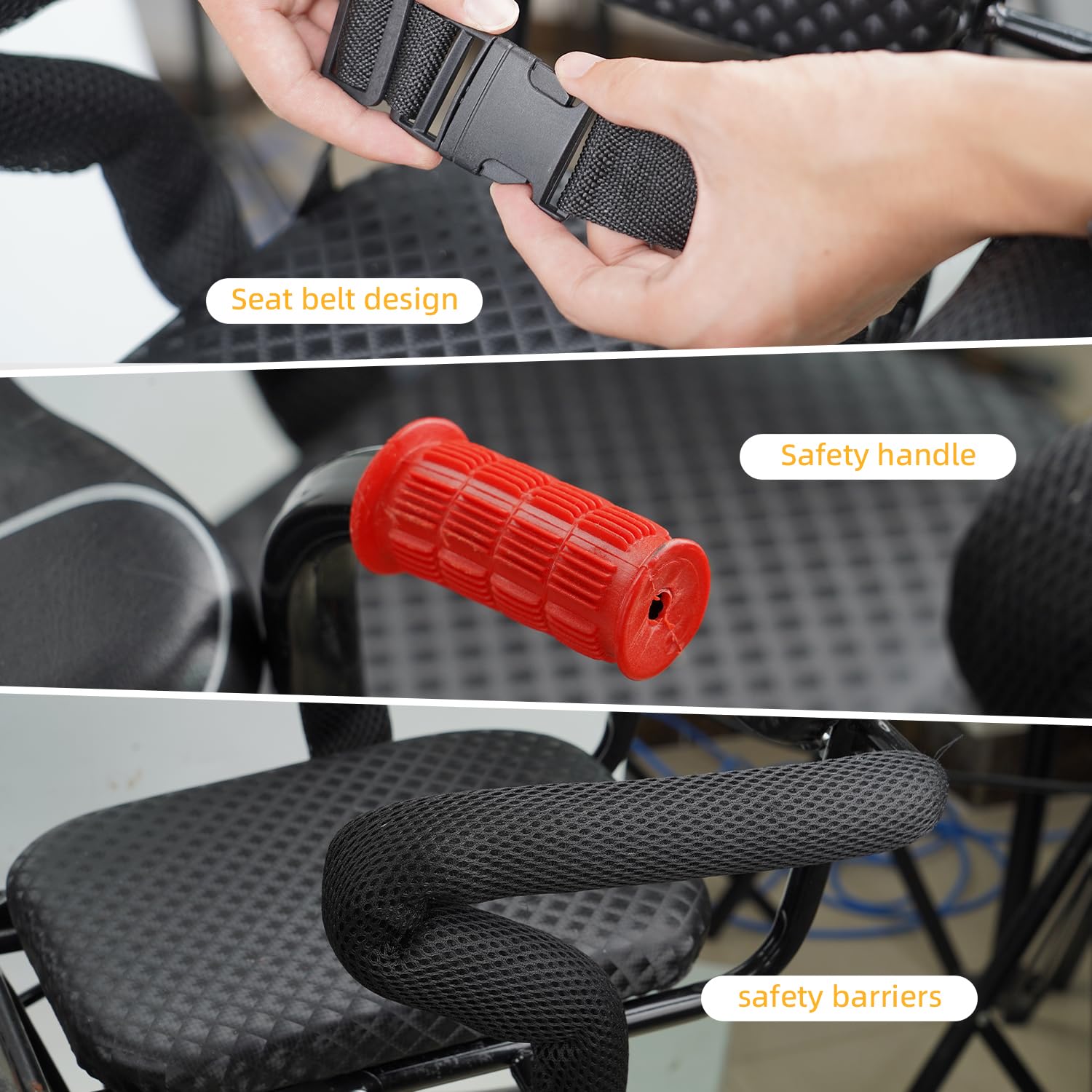 Best Kids Bike Seat for Adults - Rear Mounted Child Bike Seat for Kids Over 50 lbs - Durable & Safe Back Frame Mounted BCK Seat - Perfect for Family Cycling, Commuting & Outdoor Adventures