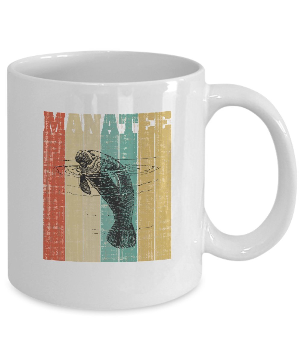 Manatee Coffee Mug - 11 oz Ceramic Cup with Cute Manatee Design - Perfect Gift for Animal Lovers & Office Use