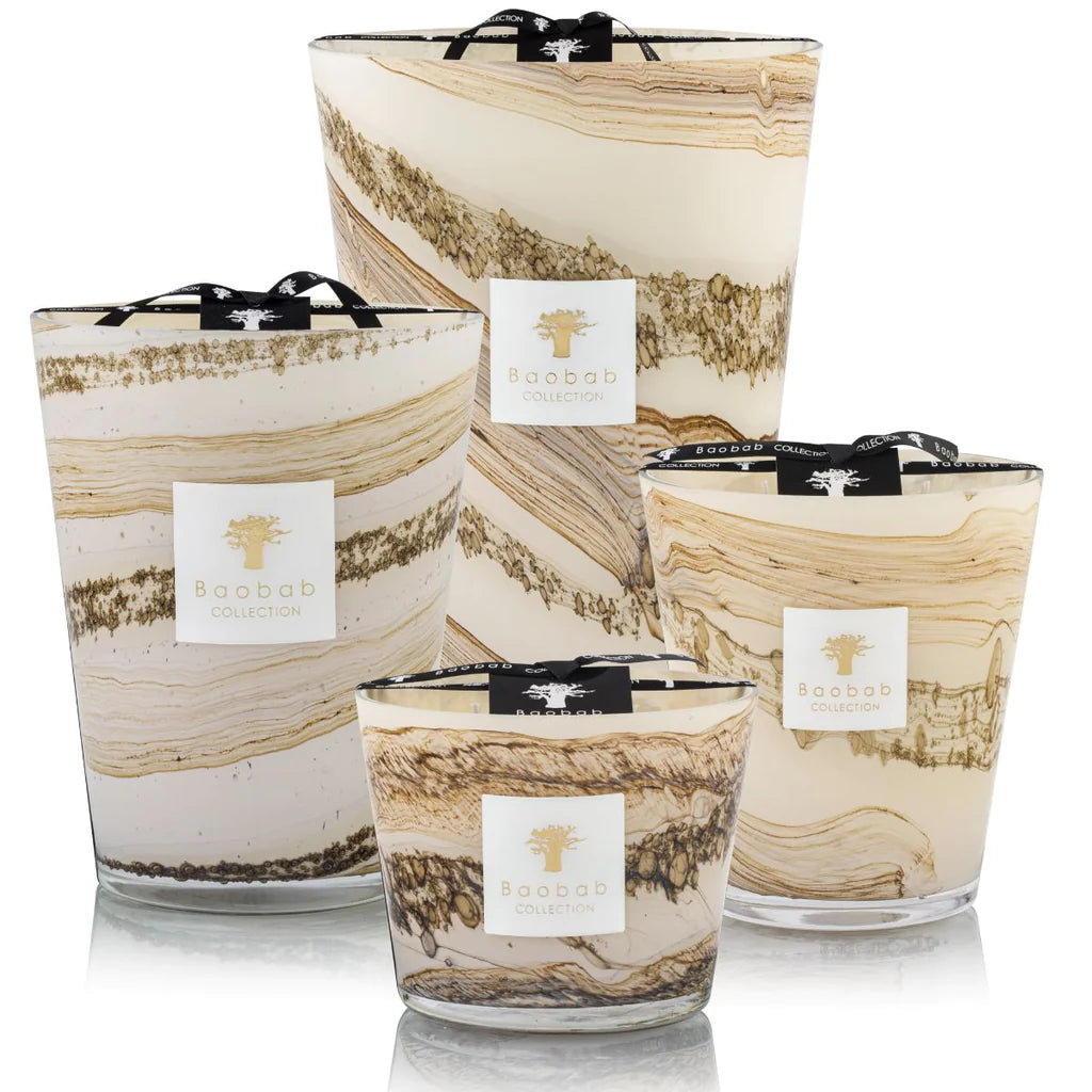Baobab Sand Siloli Scented Candle - Handmade Natural Soy Wax Candle for Home, Yoga, Meditation & Relaxation