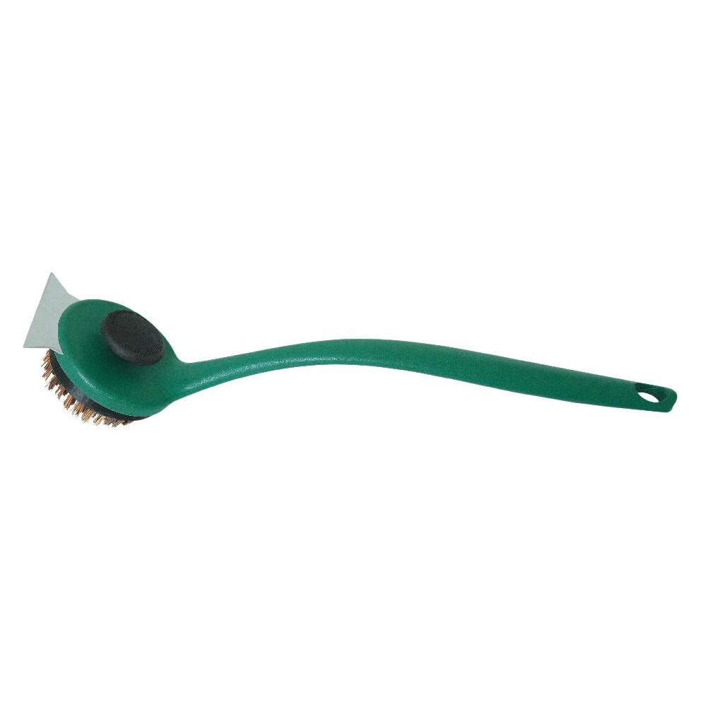 Big Green Egg Long Handle Palmyra Bristle Grill Brush - Heavy Duty BBQ Scrubber for Grates, Griddles & Smokers - Perfect for Outdoor Cooking & Camping (Model 127129)