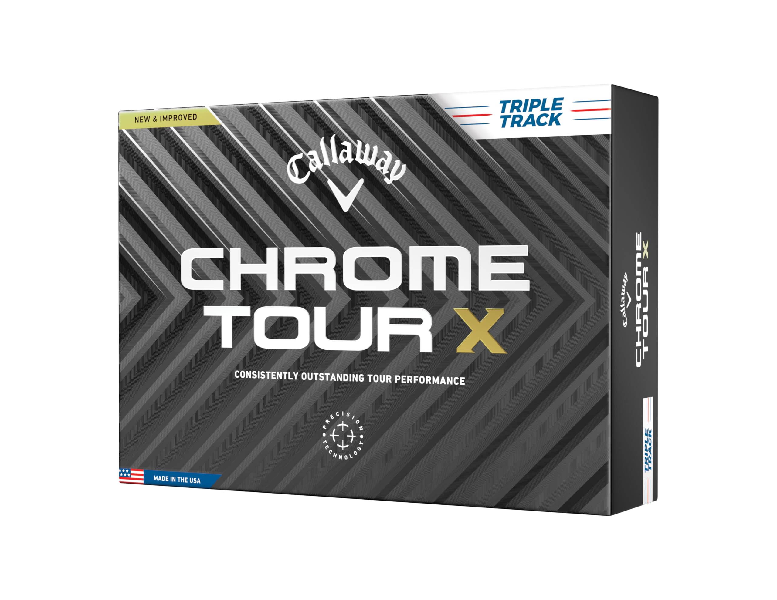 Callaway Chrome Tour X Golf Balls - Premium High-Performance Golf Balls for Distance & Control | Perfect for Tournaments, Practice & Low Handicap Players