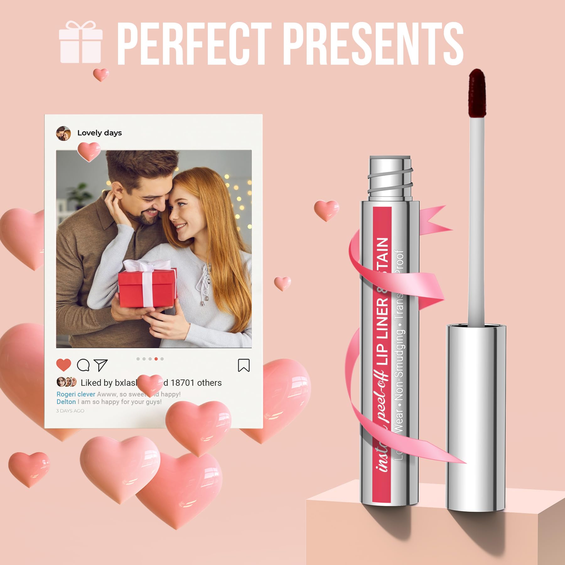 iMethod Lip Stain - Long Lasting Waterproof Lip Liner & Peel Off Lip Stain, Highly Pigmented Transfer-Proof Formula, Natural Cocoa Color for All-Day Wear | Perfect for Daily Makeup, Parties, and Special Occasions