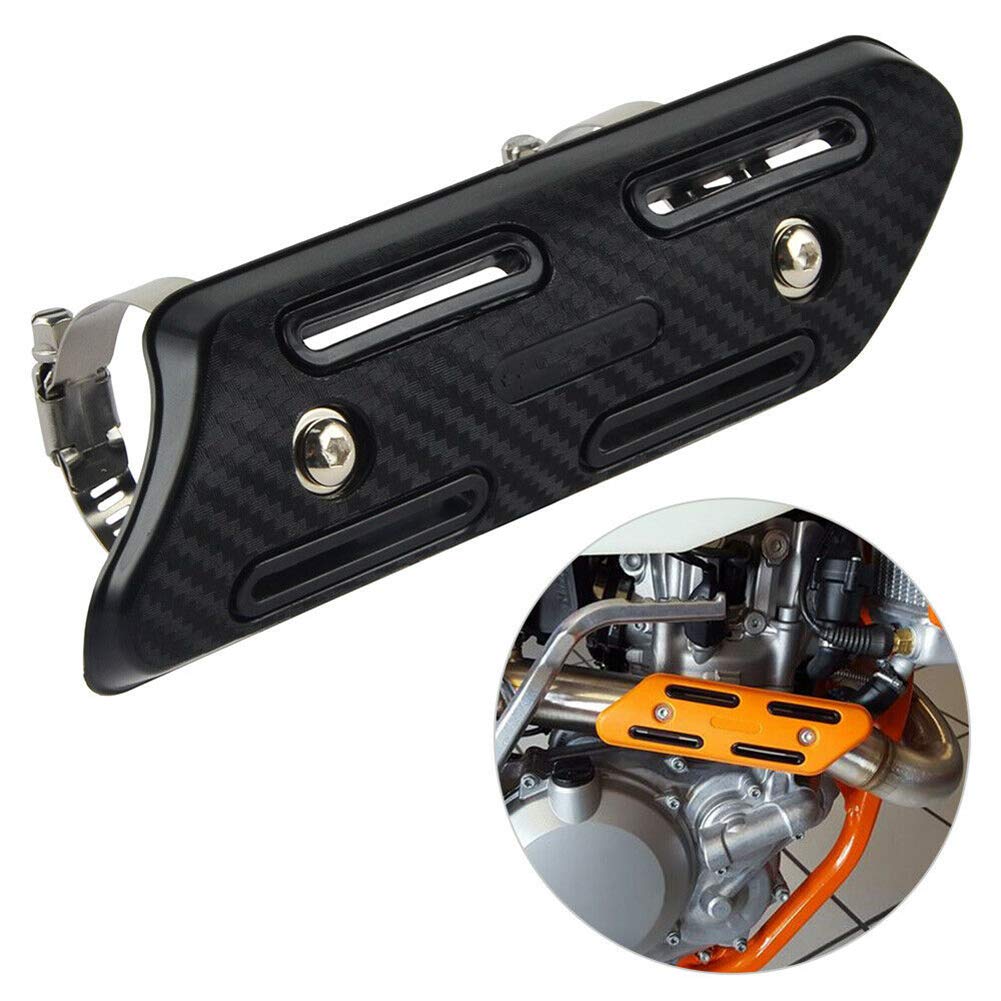 High-Quality Motorcycle Exhaust Pipe Heat Shield Protector Guard Cover - Black | Durable Muffler Heat Protection Wrap & Masking Tape | Perfect for Cruiser, Sport Bike & Off-Road Motorcycles | Prevents Burns & Enhances Safety
