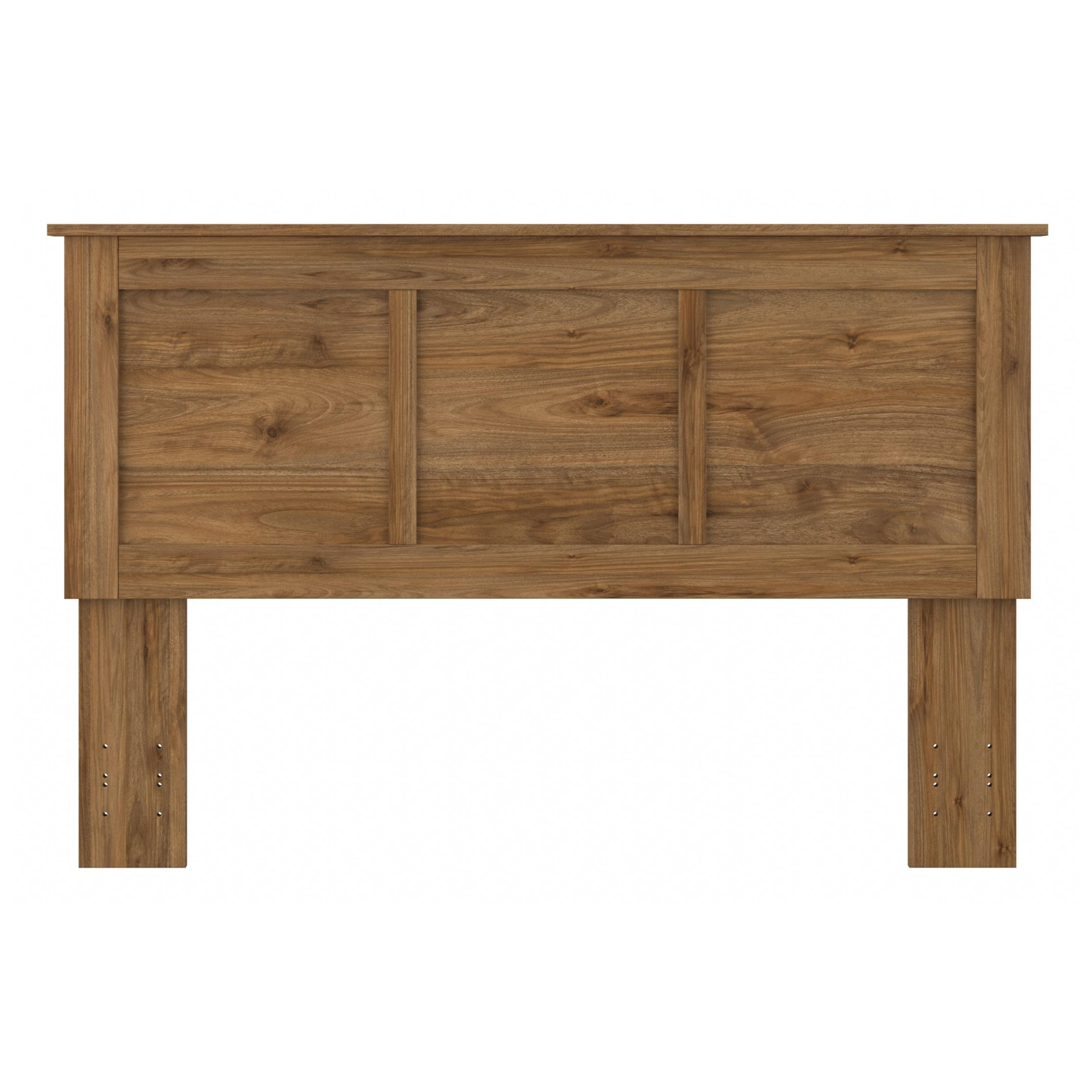 Bush Furniture Somerset Full/Queen Size Headboard in Fresh Walnut - Solid Wood Bed Frame Headboard for Bedroom Decor - Perfect for Master Bedroom, Guest Room & Apartment