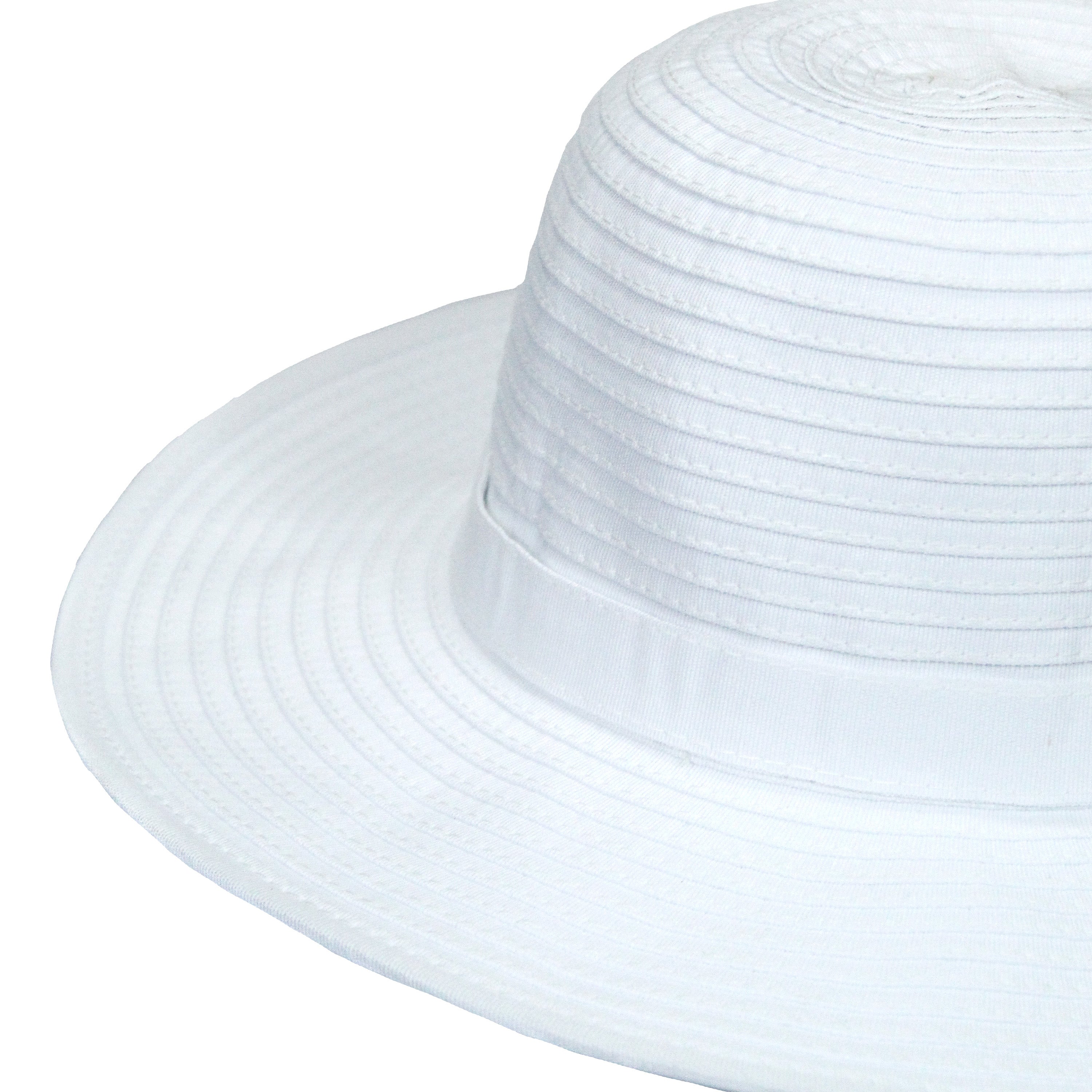 Girls Wide Brim Sun Hat for UV Protection - White Summer Beach Hat for Outdoor Activities, Travel & Vacation