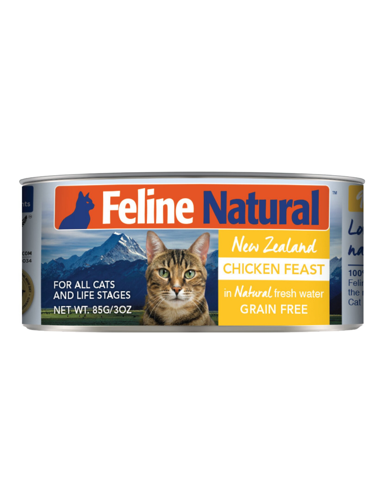 Feline Natural Chicken Feast Canned Cat Food 170g - Grain-Free Wet Cat Food for Adult & Senior Cats - High Protein Natural Cat Food for Indoor & Outdoor Cats - Perfect for Mealtime, Travel & Vet Visits