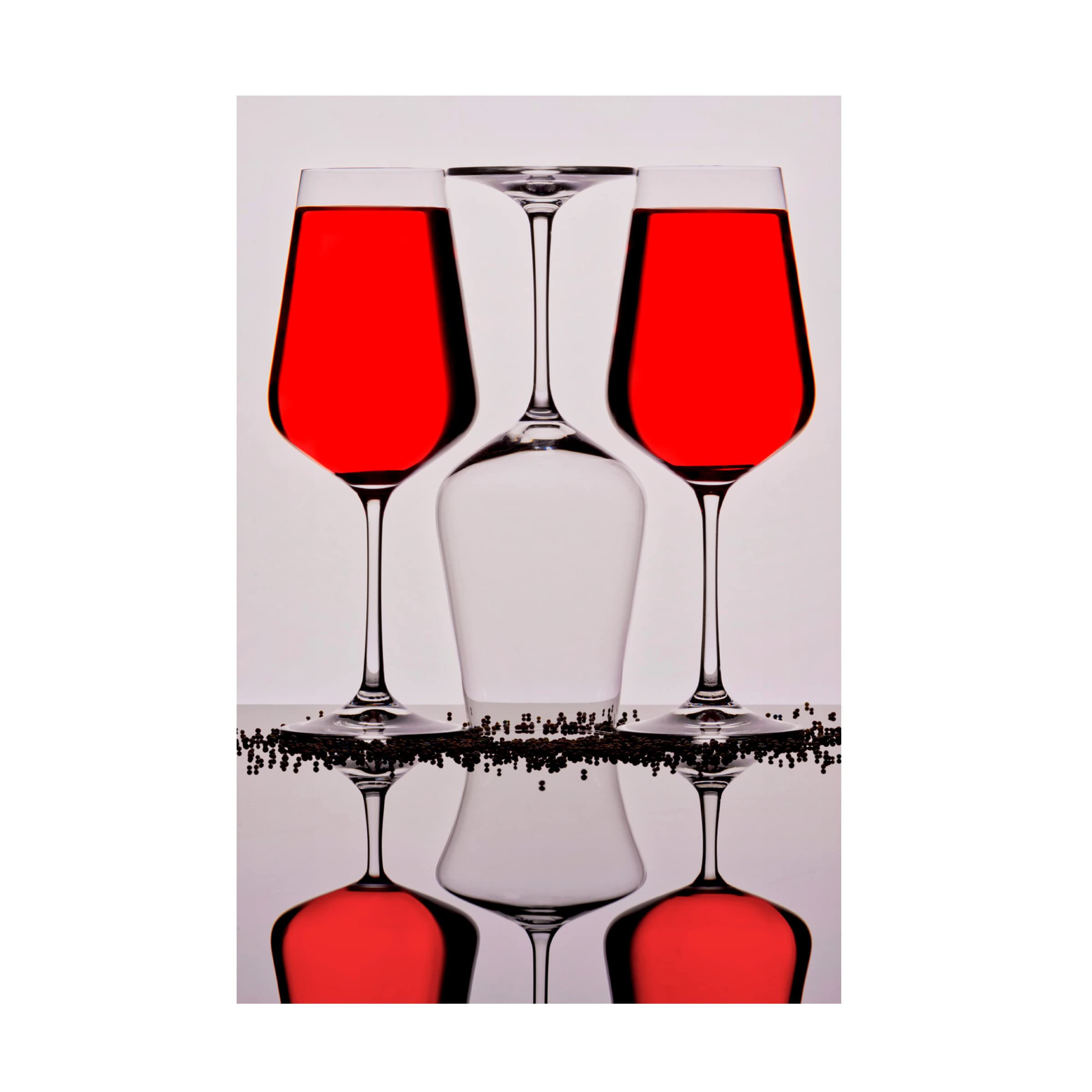 Trademark Fine Art 'Wine Glass Pattern' Canvas Wall Art by E Amer - Elegant Home Decor for Dining Room & Wine Bar