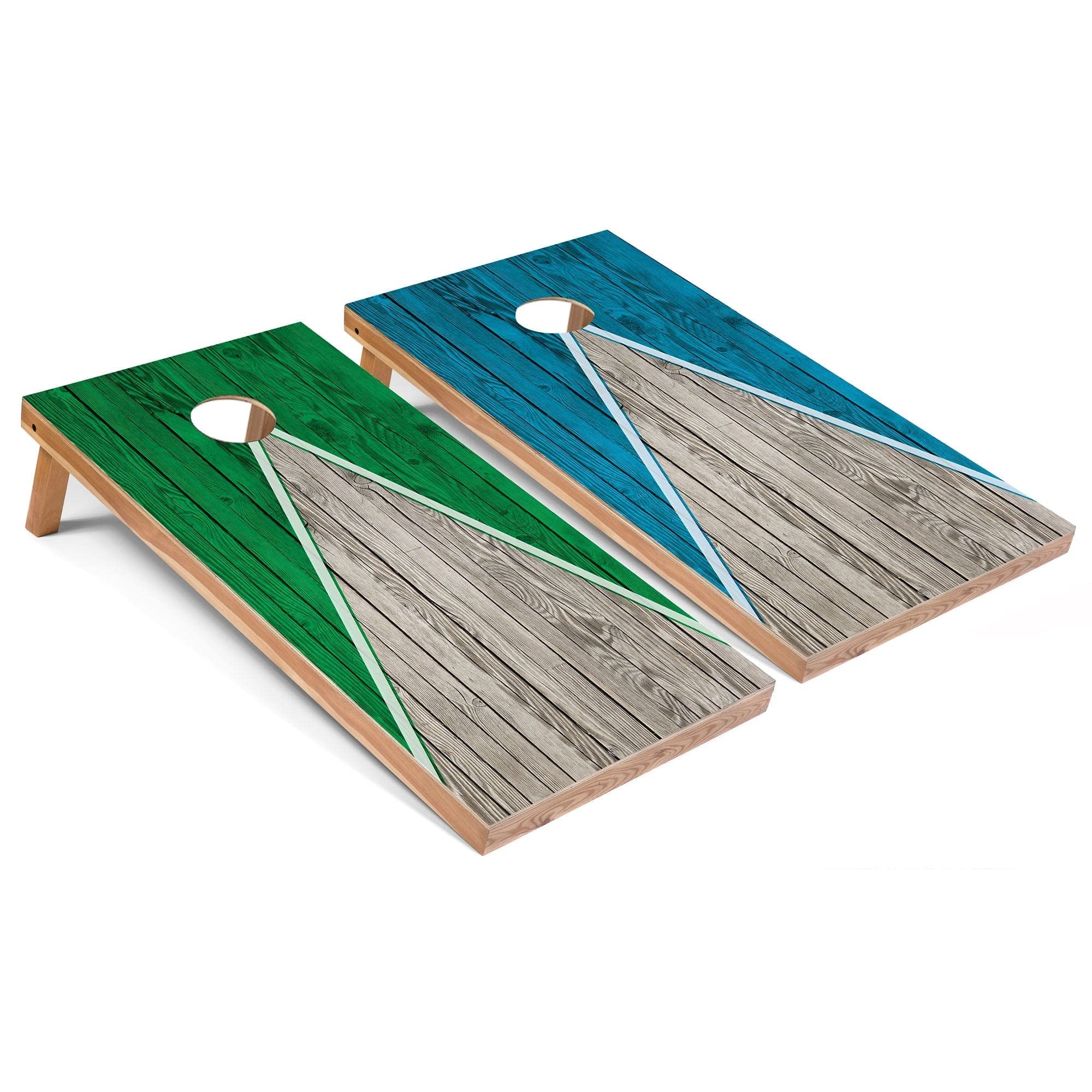 Kelly and Turquoise Pyramid Regulation 2x4 Corn Hole Board Game Set with 8 Bean Bags - Perfect for Backyard Parties, Tailgating, and Outdoor Family Fun