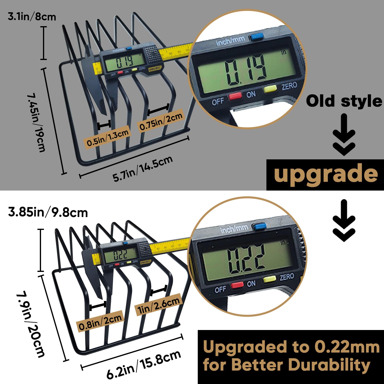 Premium Heavy-Duty Cutting Board Organizer Rack - Space Saving Iron Wire Holder for Cutting Boards & Trays (Black, 1 Pack) - Perfect for Kitchen Organization & Countertop Storage