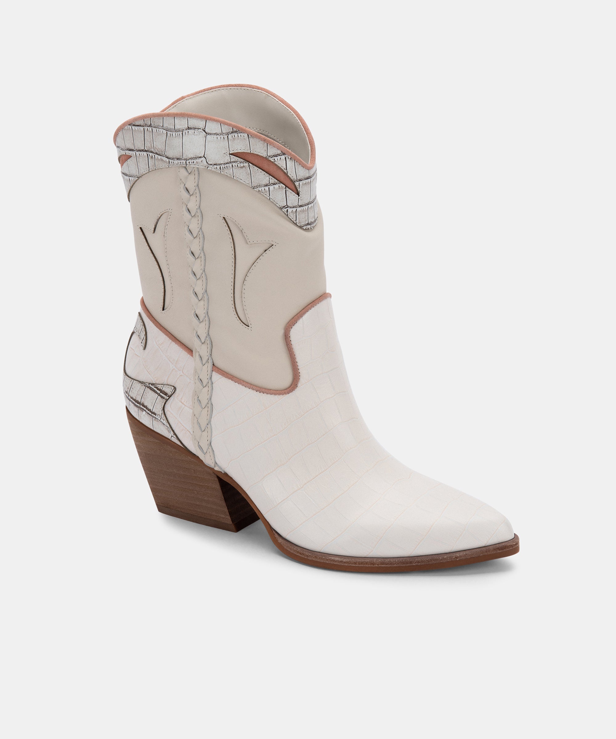 Loral Ivory Leather Booties for Women - Comfortable & Stylish Ankle Boots - Perfect for Fall, Winter, and Casual Outfits
