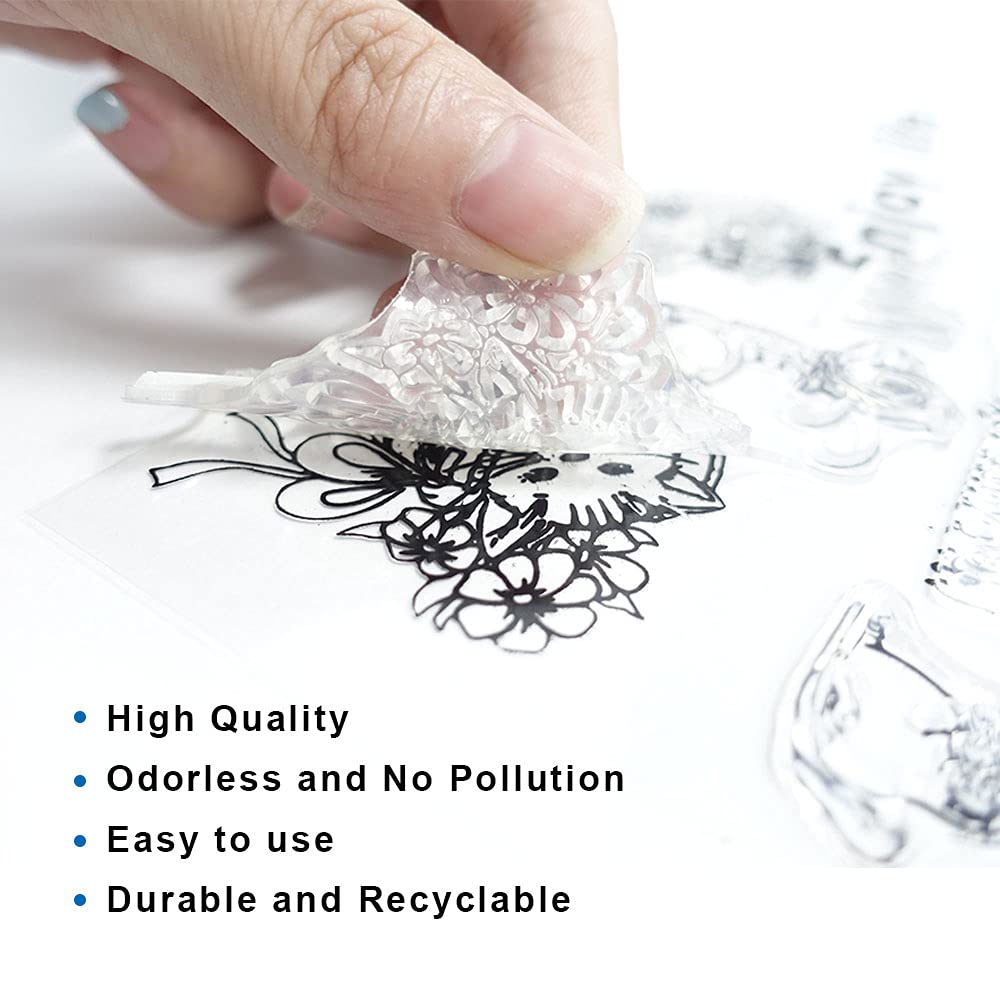 DIY Scrapbooking Clear Stamps - Spring Birds, Flowers, Leaves, Butterflies Silicone Rubber Stamps for Card Making, Photo Album Decorations | Perfect for Handmade Greeting Cards, Journals, and Craft Projects