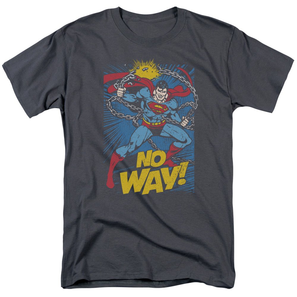 DC Comics Men's No Way Graphic T-Shirt - Superhero Streetwear for Casual Wear & Comic Con Events