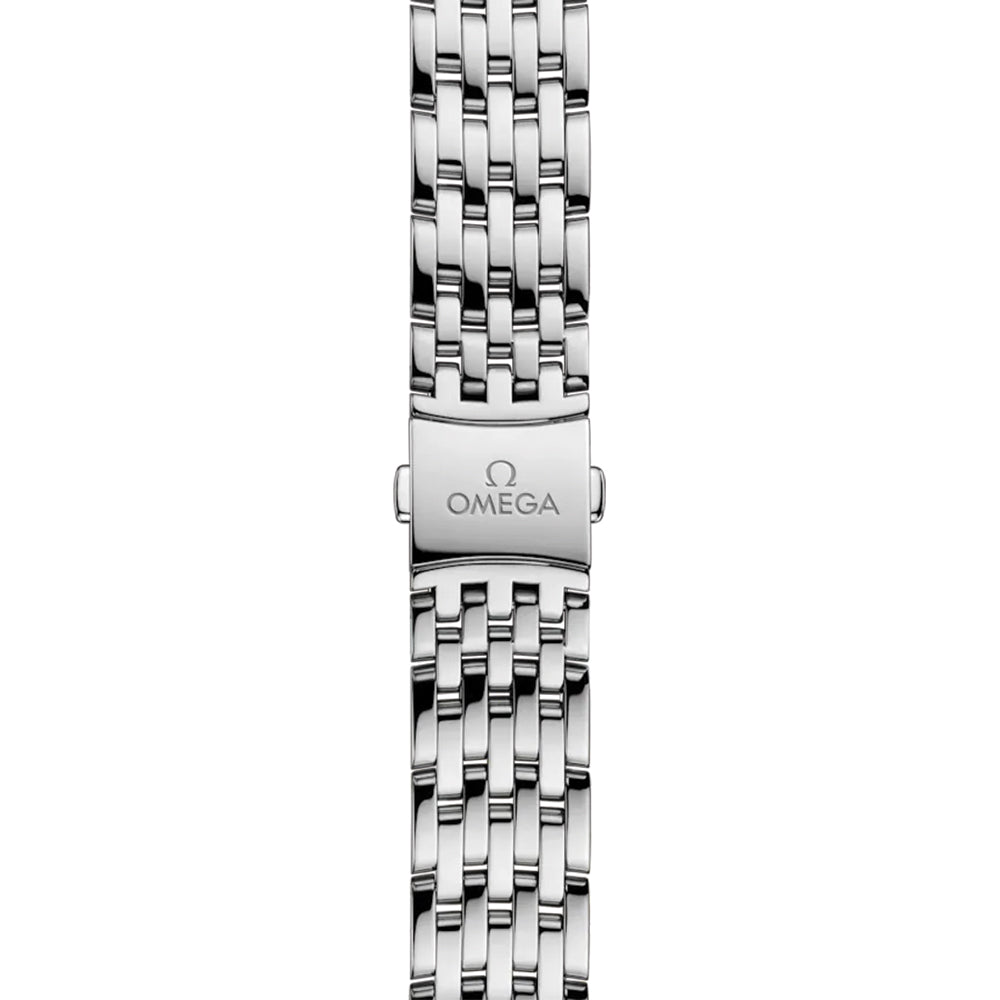 Luxury De Ville Prestige Diamonds Quartz Watch 30mm Blue Dial with Stainless Steel Bracelet - Perfect for Formal Events & Business Occasions