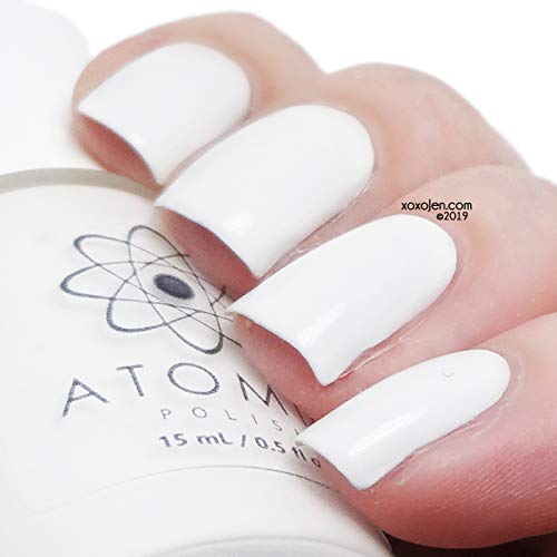 Hydrogen (H) White Nail Polish - Long Lasting Vegan Nail Lacquer for Manicures & Pedicures | Perfect for Weddings, Parties & Everyday Wear