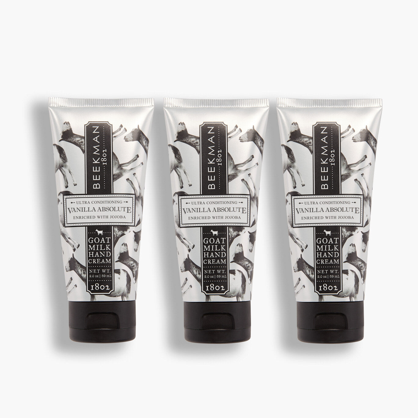Vanilla Absolute Mini Hand Cream Set of 3 - Moisturizing & Nourishing for Dry Skin - Perfect for Travel, Office & Gift Giving