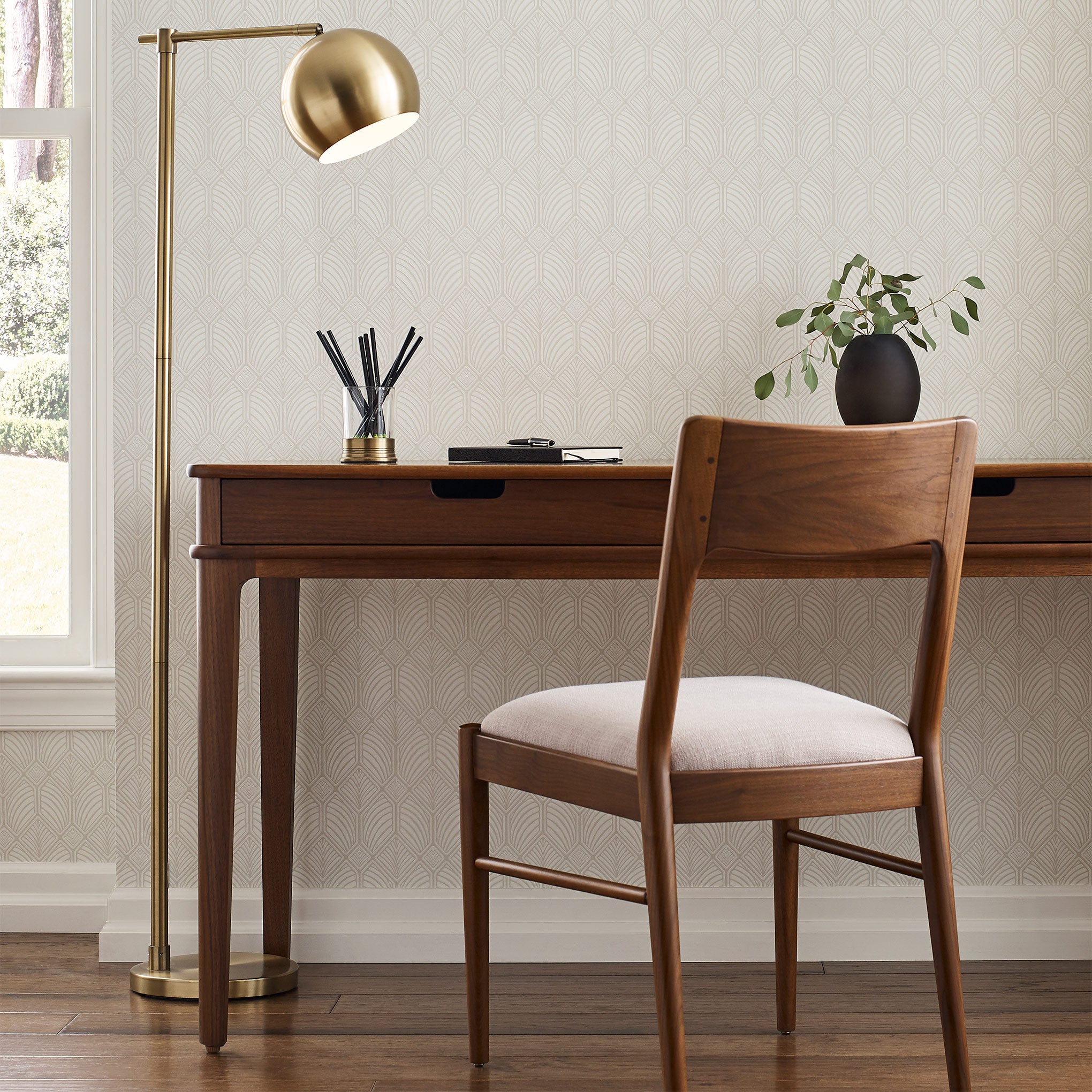 Walnut Grove Solid Wood Writing Desk - Modern Home Office Furniture for Study & Work | Perfect for Small Spaces & Remote Work