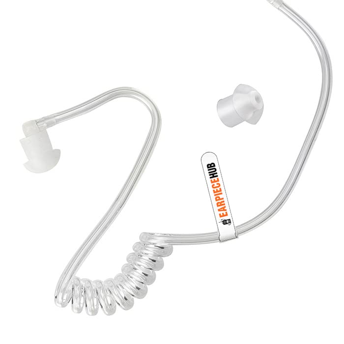 Mitex Radio Covert Acoustic Tube Earpiece Headset with Custom Earmolds - Discreet Communication for Security, Surveillance & Law Enforcement Professionals