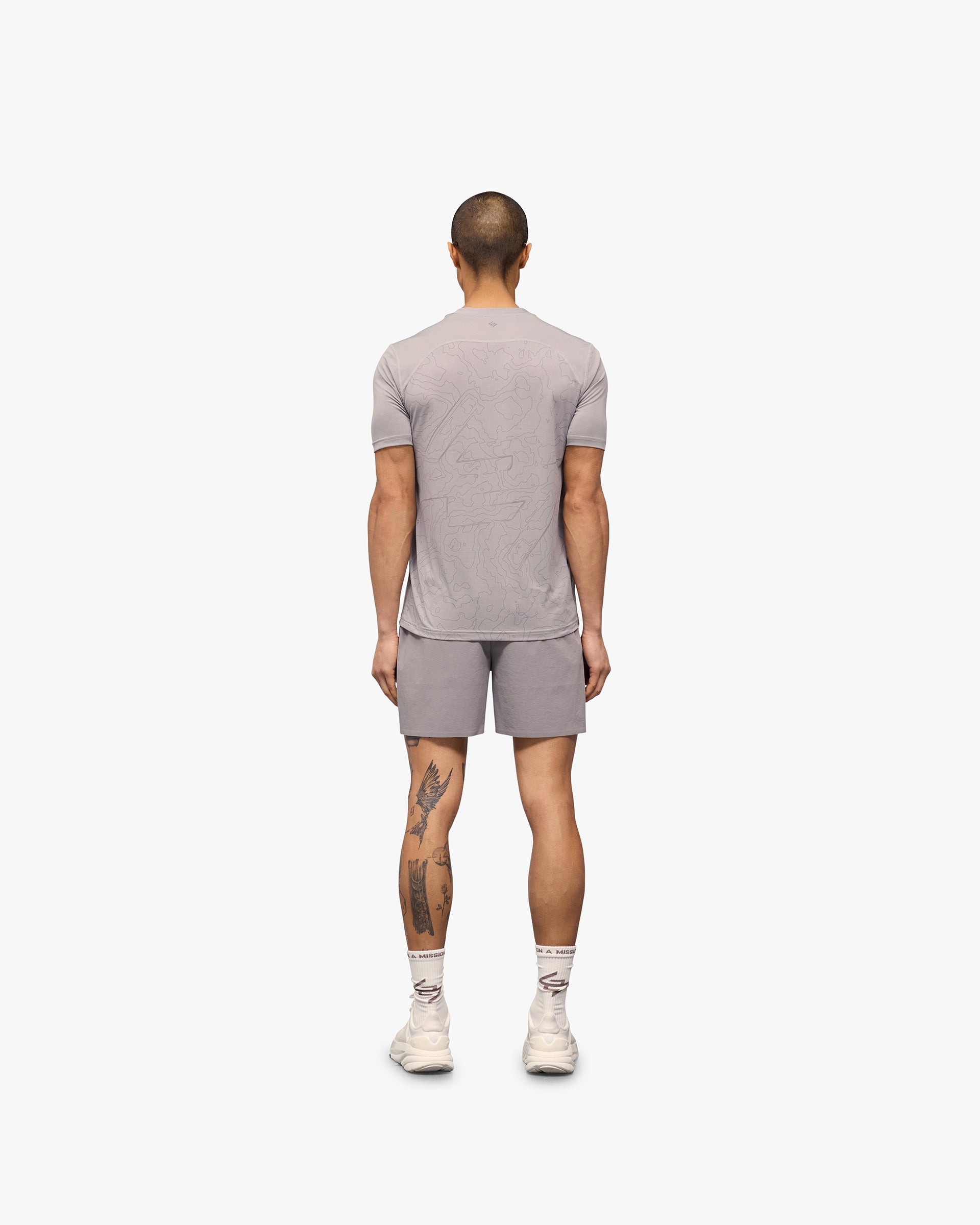 247 Contour Run T-Shirt for Men - Lightweight & Breathable Titanium Performance Shirt - Perfect for Running, Gym & Outdoor Activities