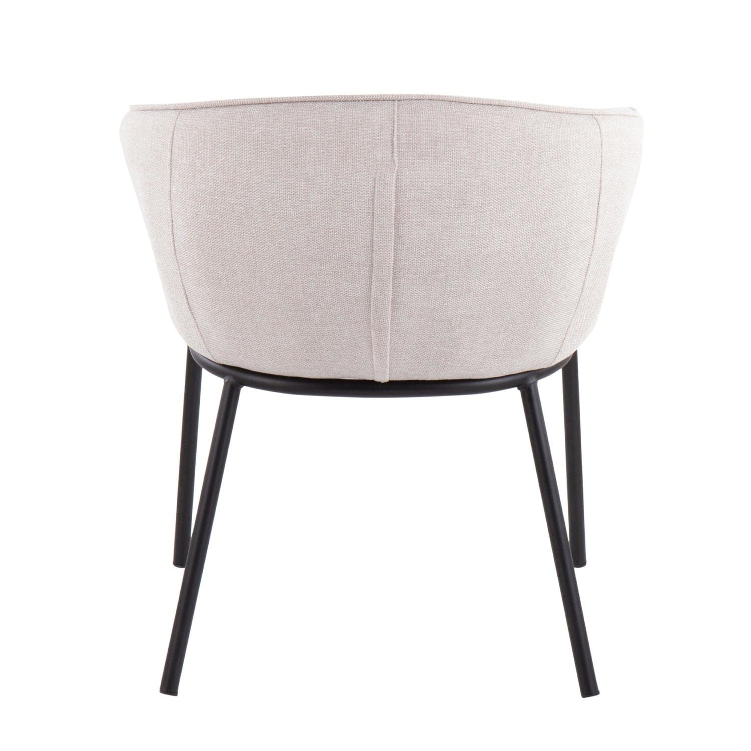 LumiSource Ashland Upholstered Dining Chair - Modern Kitchen & Dining Room Chair Set of 2, Comfortable Contemporary Seating for Home, Restaurant & Office Use