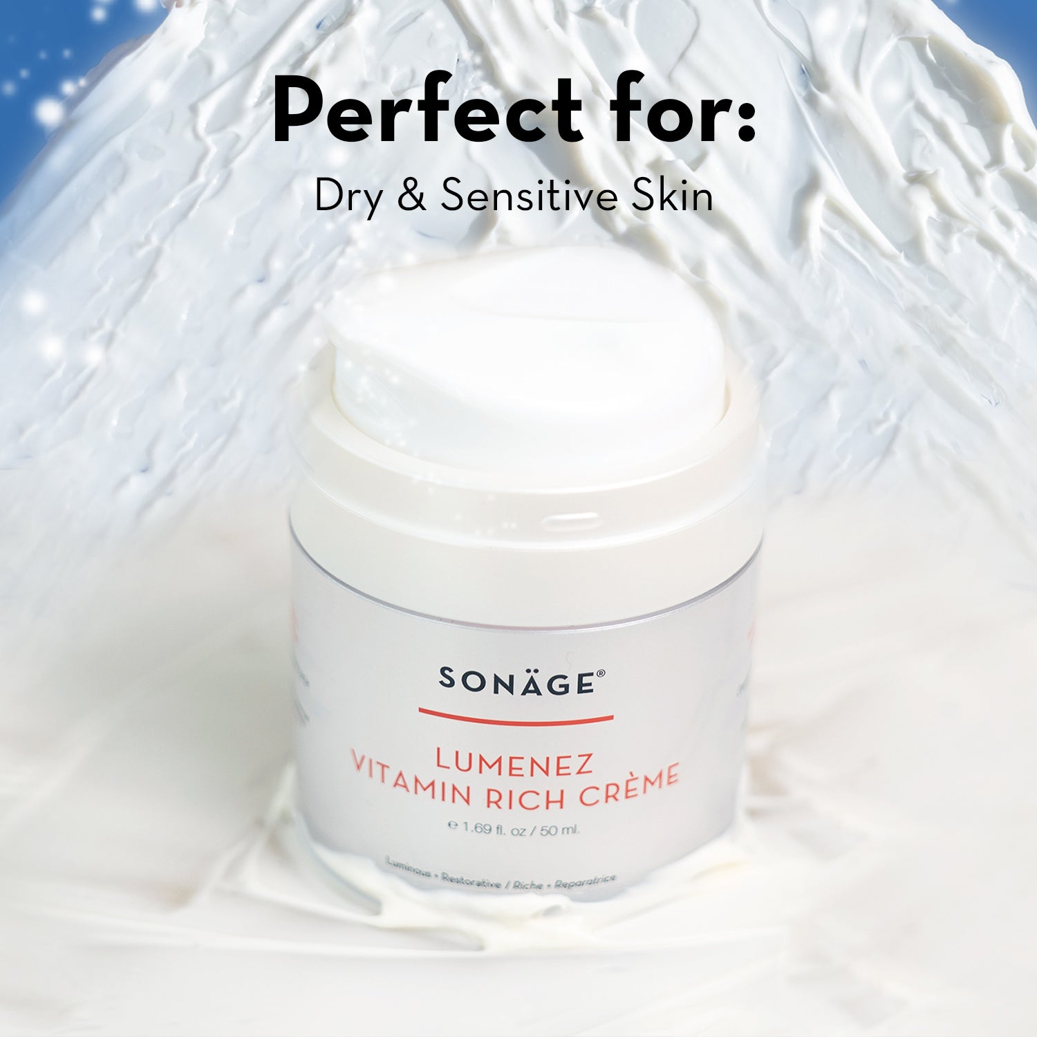 Lumenez Vitamin Rich Creme® - Hydrating Anti-Aging Face Moisturizer with Vitamin E & C for Glowing Skin | Day & Night Cream for Dry, Sensitive Skin | Perfect for Daily Skincare Routine & Travel Essentials
