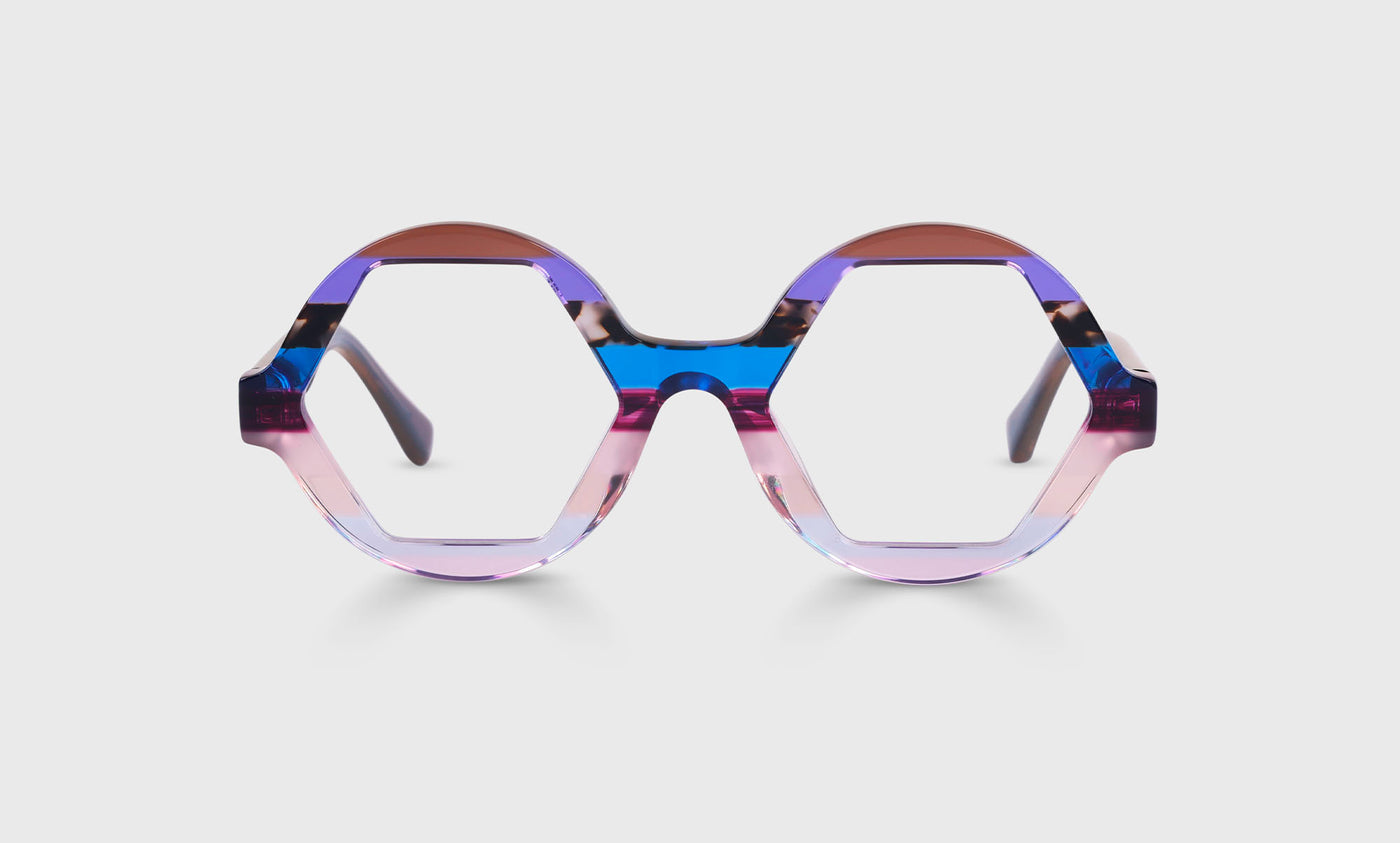 Ogle Goggles Color 15 - Cool Toned Multi-Stripe Sunglasses for Men & Women | UV Protection, Fashion Eyewear for Beach, Driving & Outdoor Activities